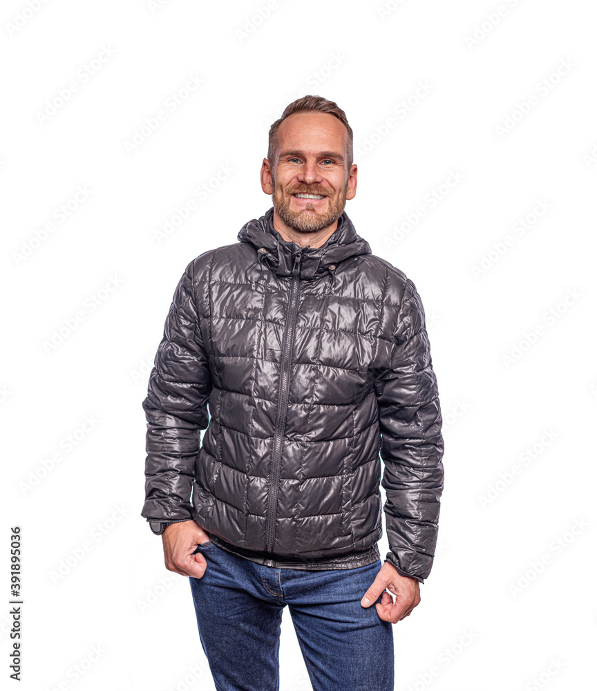 Attractive man standing posing over white background Attractive man standing posing over white background
