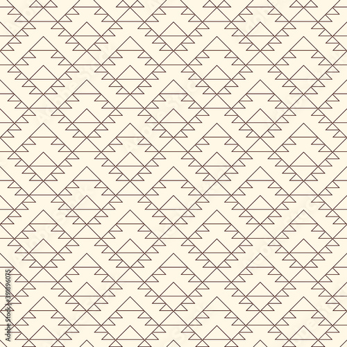 Ethnic, tribal seamless pattern. Native americans embroidery textile style surface print. Boho chic ornament