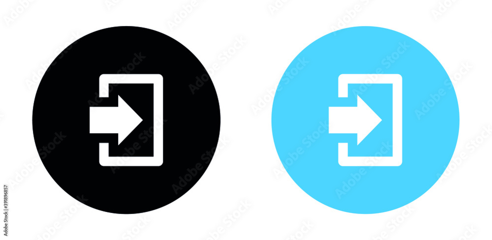 Login icon in flat style Login icon in flat style