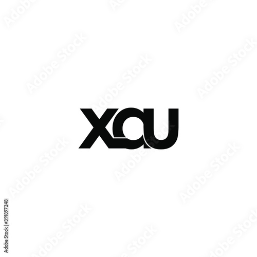 xau letter original monogram logo design photo