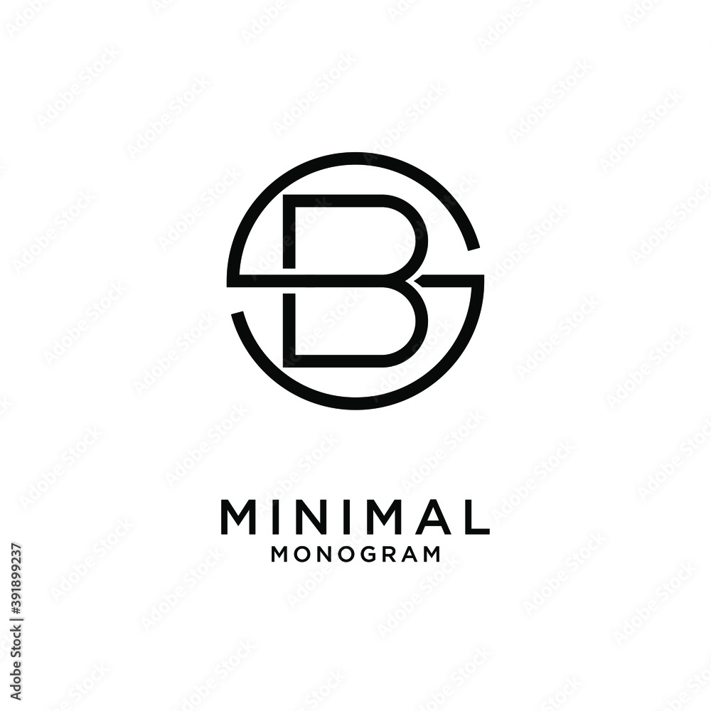 simple initial letter luxury sb bs line outline logo design with white background simple initial letter luxury sb bs line outline logo design with white background