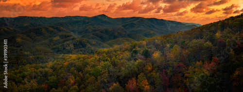 Sunset in the hills of the Smokies