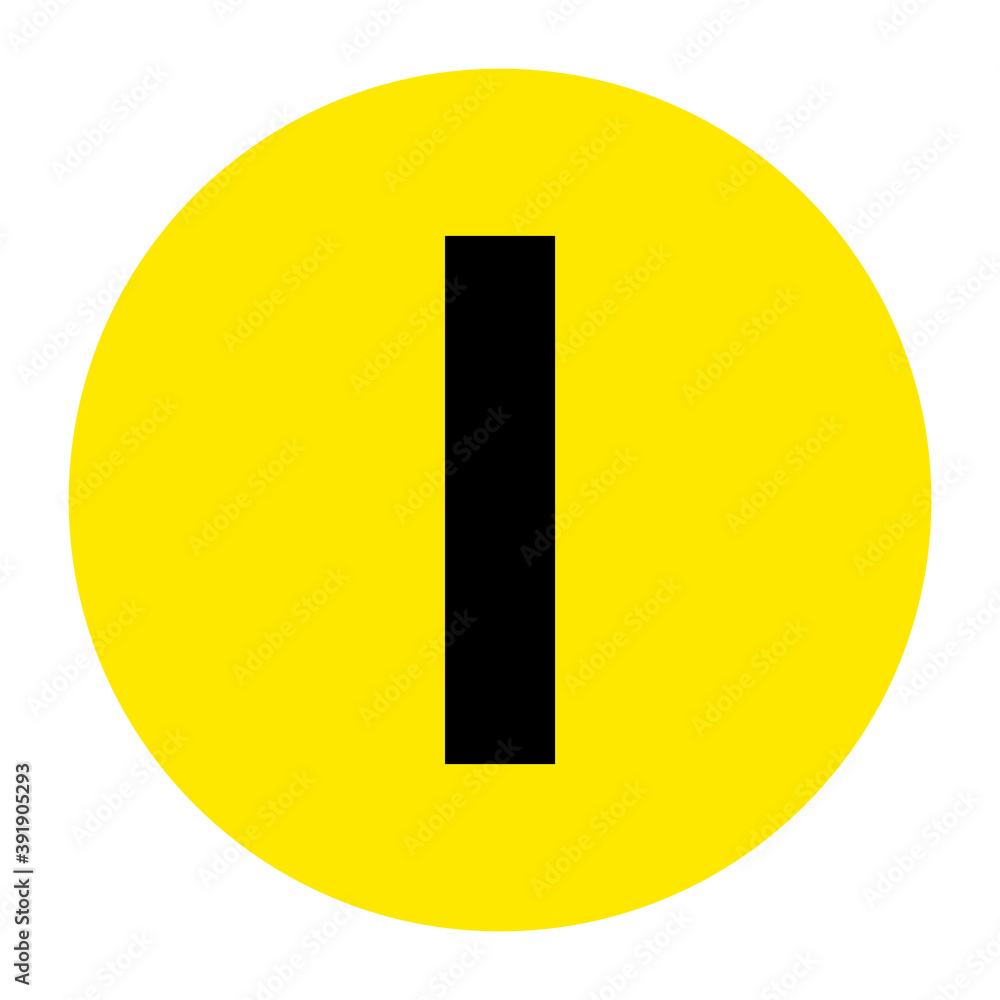 Letter I Floor Marker Symbol, Vector Illustration, Isolate On White Background Label. EPS10 Letter I Floor Marker Symbol, Vector Illustration, Isolate On White Background Label. EPS10