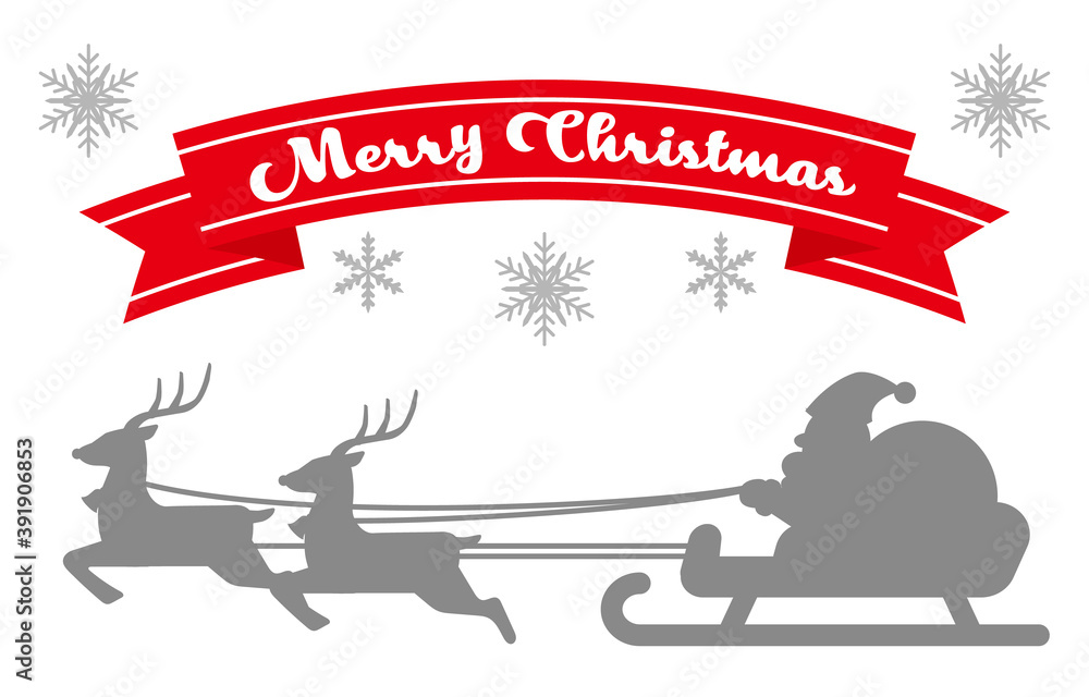 クリスマスの飾り文字と雪の結晶とトナカイとサンタの影絵イラスト 白背景 Vektornyj Obekt Stock Adobe Stock クリスマスの飾り文字と雪の結晶とトナカイとサンタの影絵イラスト 白背景 Vektornyj Obekt Stock Adobe Stock