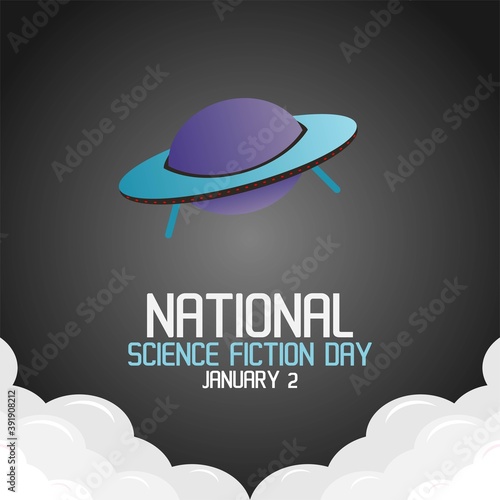 National Science Fiction Day Vector Illustration. Suitable for greeting card poster and banner
