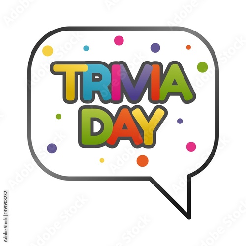 Trivia Day Vector Illustration. Suitable for greeting card poster and banner