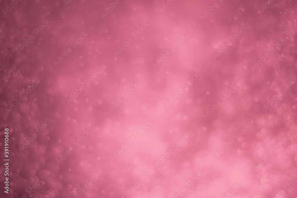 Abstract bokeh soft pink tone lights background for valentine and christmas.
