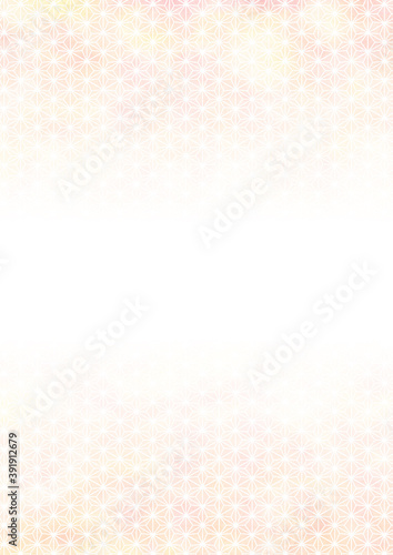 手描きのパステル、麻の葉、背景、A4比率