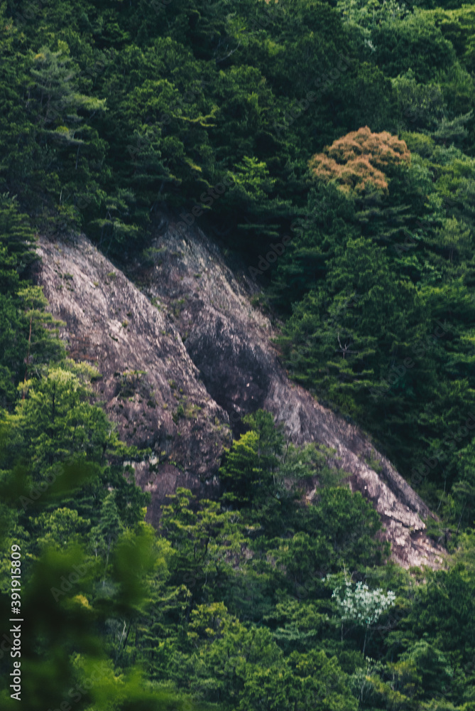 山のゴツゴツした岩肌 山のゴツゴツした岩肌