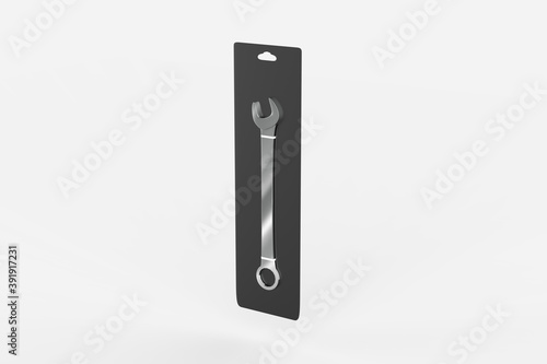 Wrench isolated on white background. 3d illustration