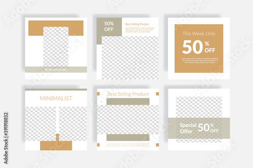 Social media post furniture templates banner