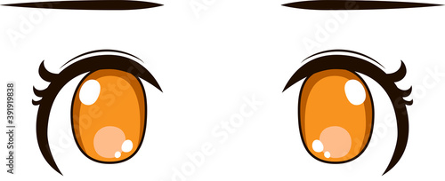 Cute anime-style eyes in normal times