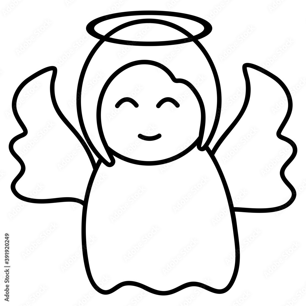 Baby Angel Stock Vector | Adobe Stock