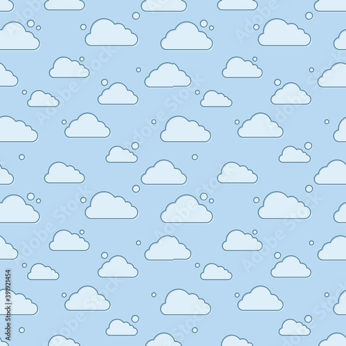 cloud seamless pattern background design vector