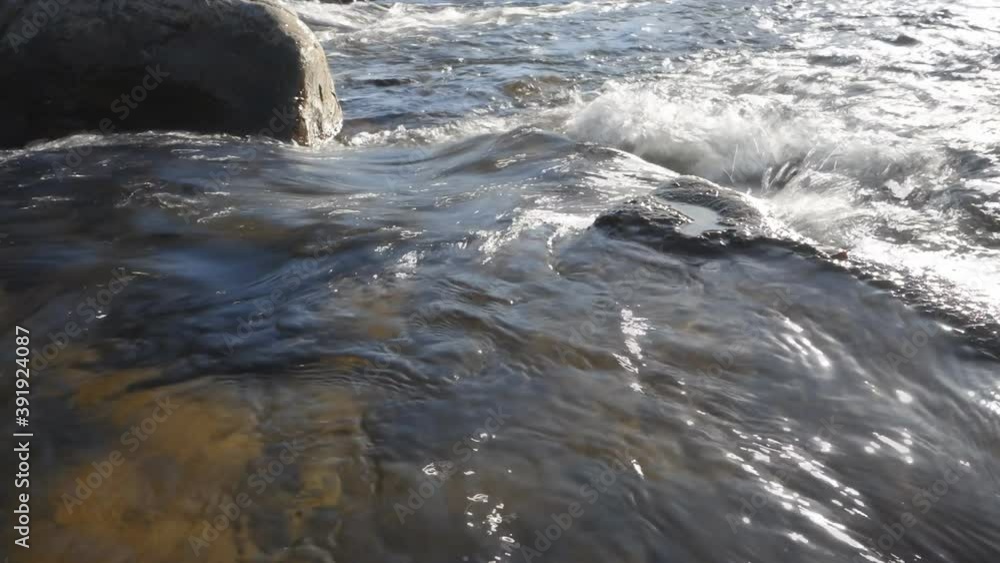 Stormy stream of a mountain river. Stormy stream of a mountain river.
