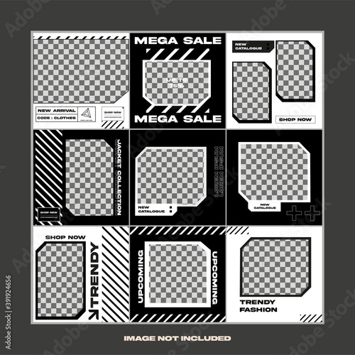 monochrome fashion social media template