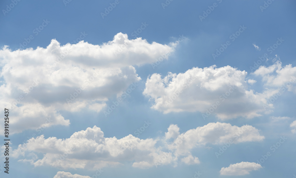 Sky with white clouds pattern background. Sky and clouds in daylight. Sky with white clouds pattern background. Sky and clouds in daylight.