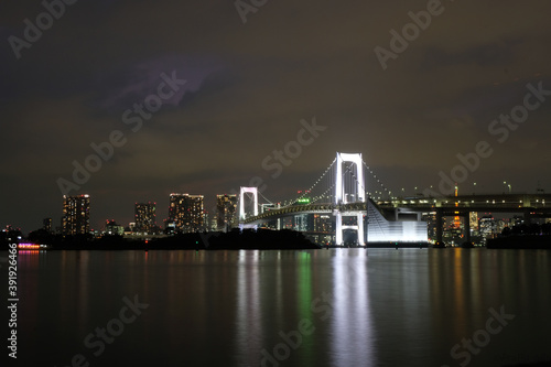 Night at Rainbow Bridge  Odaiba  Tokyo