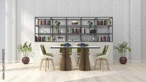Interior restaurant design layout renderings