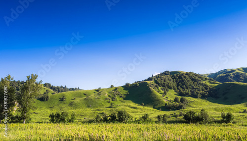 Mountain scenery on the grassland