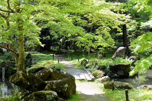 三重県 美杉町 北畠神社の庭園