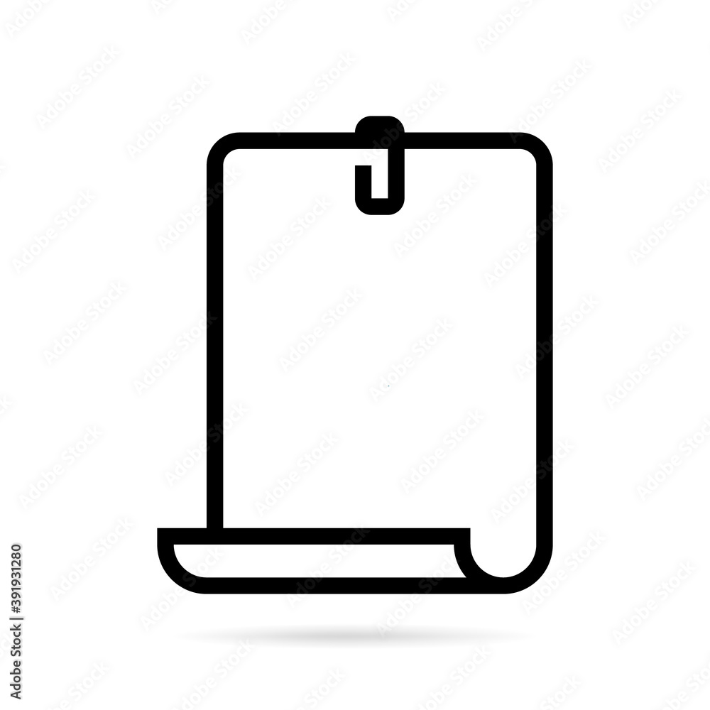Paper sheet icon on white background. Abstract line icon style. Vector. Paper sheet icon on white background. Abstract line icon style. Vector.