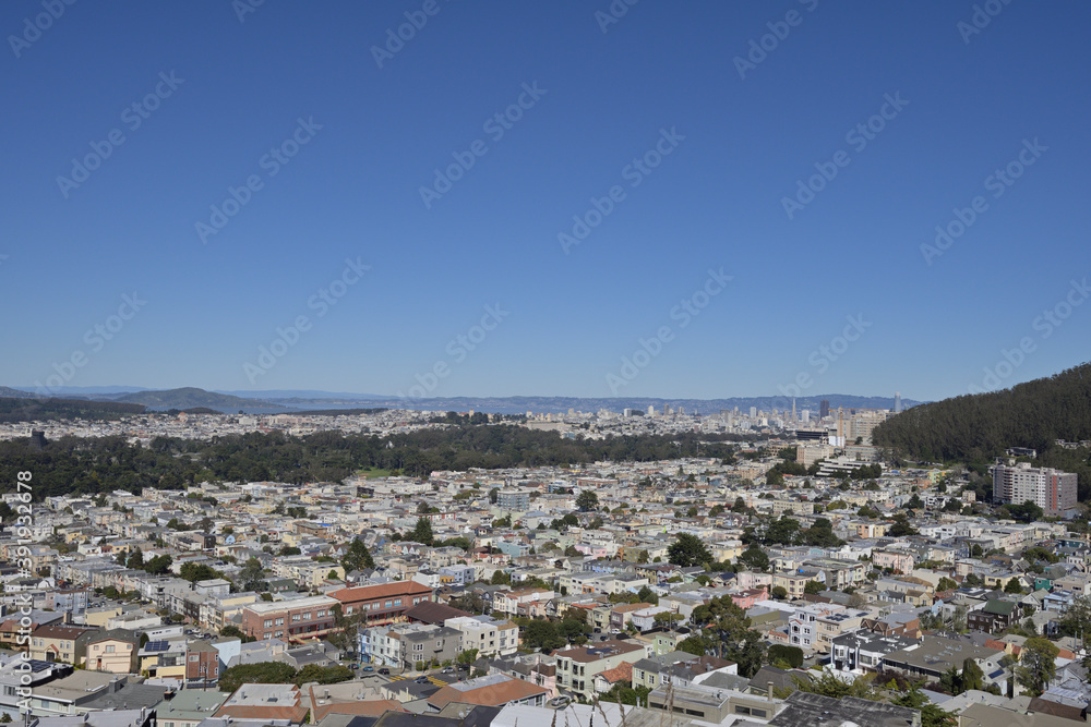 サンフランシスコ・サンセット地区の街並み：グランド・ビュー・パークより