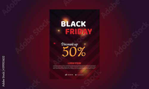 Black Friday sale banner template design stock illustration