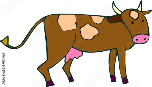 Vector illustration of a cattle