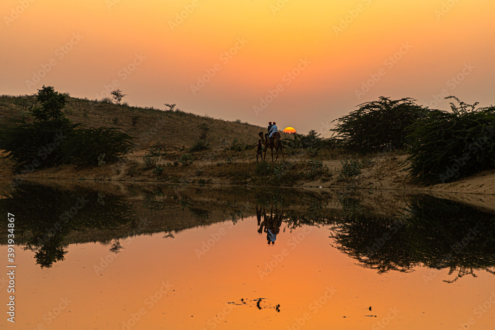 sunset point at pushkar camel festival. sunset point at pushkar camel festival.