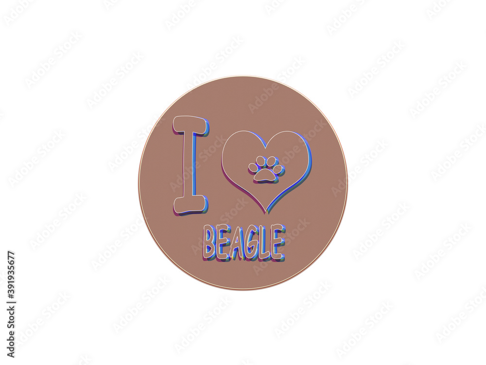 Obraz premium I love beagle