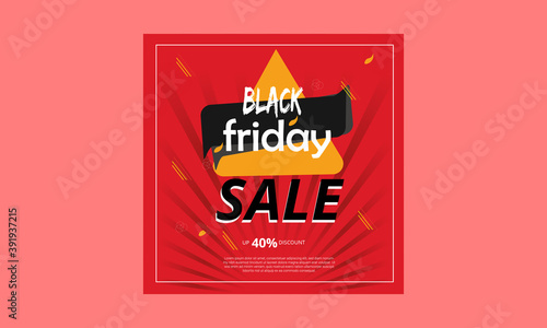 November Shopping Discount Offer Vector Illustration for Black Friday.