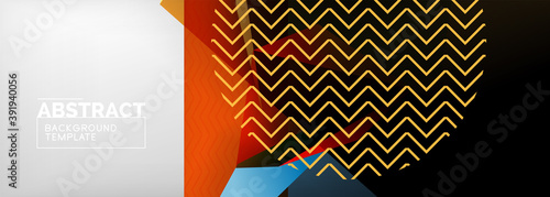 Low poly 3d geometric shapes, minimal abstract background. Vector illustrations for covers, banners, flyers and posters and other