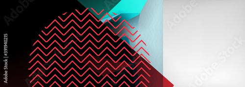 Low poly 3d geometric shapes, minimal abstract background. Vector illustrations for covers, banners, flyers and posters and other