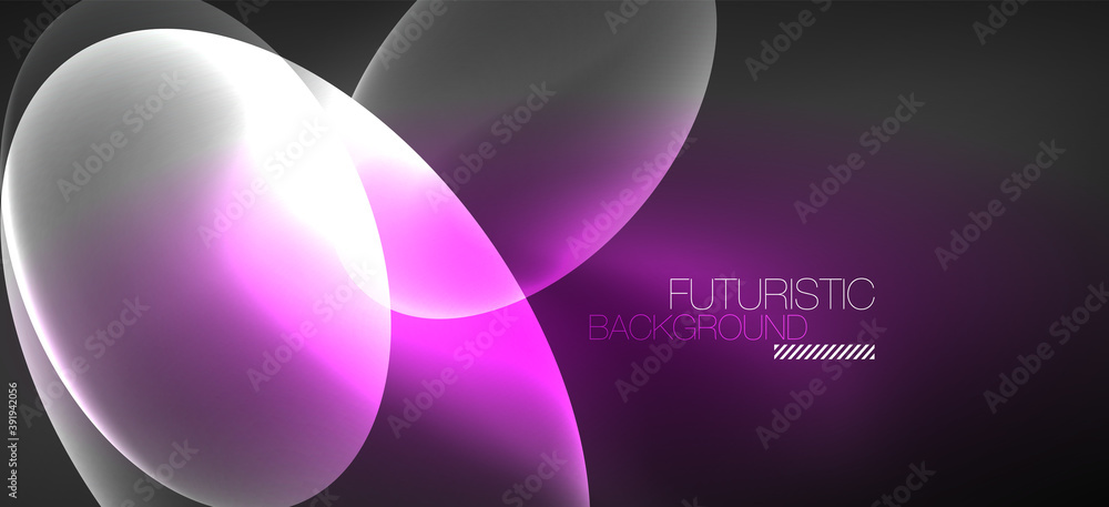 Neon ellipses abstract backgrounds. Shiny bright round shapes glowing in the dark. Vector futuristic illustrations for covers, banners, flyers and posters and other Neon ellipses abstract backgrounds. Shiny bright round shapes glowing in the dark. Vector futuristic illustrations for covers, banners, flyers and posters and other