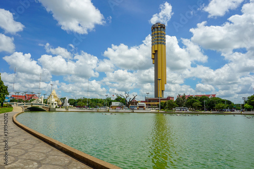 Beautiful landscape of Roi Et Tower ,Roi Et , Thailand