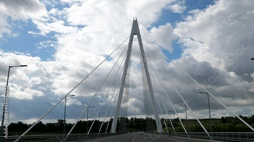 Northern Spire Bridge, Sunderland, UK in 4K photo