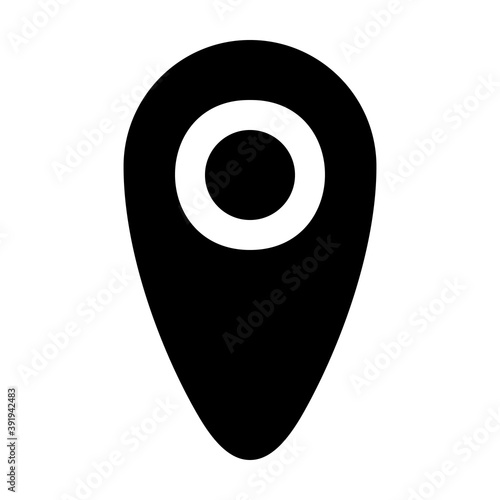 Location icon vector illustration in solid style for any projects