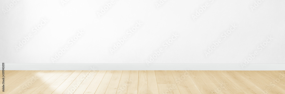 Empty room with a white wall mockup