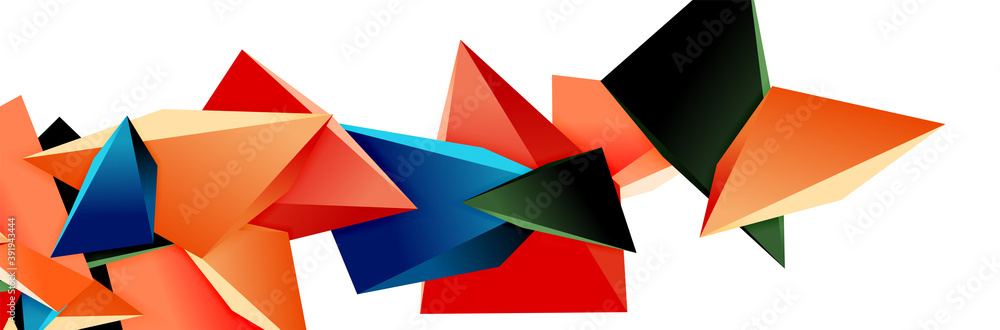 Triangle mosaic abstract background, 3d triangular low poly shapes. Geometric vector illustration for covers, banners, flyers and posters and other Triangle mosaic abstract background, 3d triangular low poly shapes. Geometric vector illustration for covers, banners, flyers and posters and other