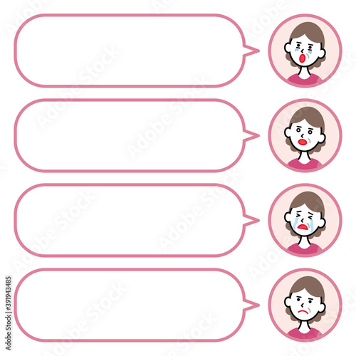 アイコンと吹き出し_高齢のおばあさん2