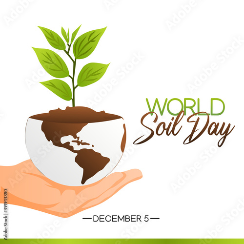vector graphic of world soil day good for world soil day celebration. flat design. flyer design.flat illustration.