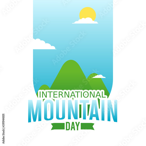 vector graphic of international mountain day good for international mountain day celebration. flat design. flyer design.flat illustration.