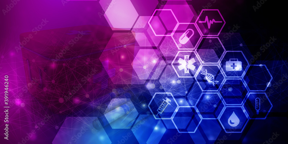 2D illustration medical structure background 2D illustration medical structure background