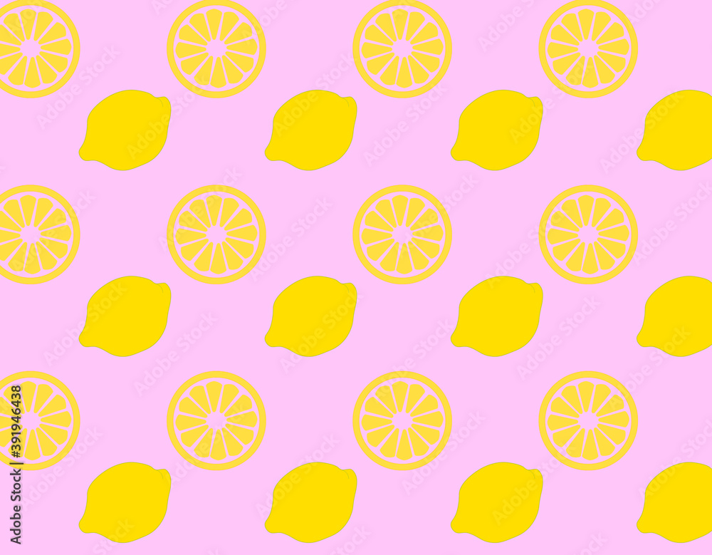 pattern background, cut yellow lemons pattern background, cut yellow lemons