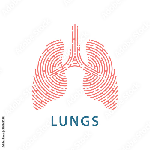 Linear Lungs Health Vector