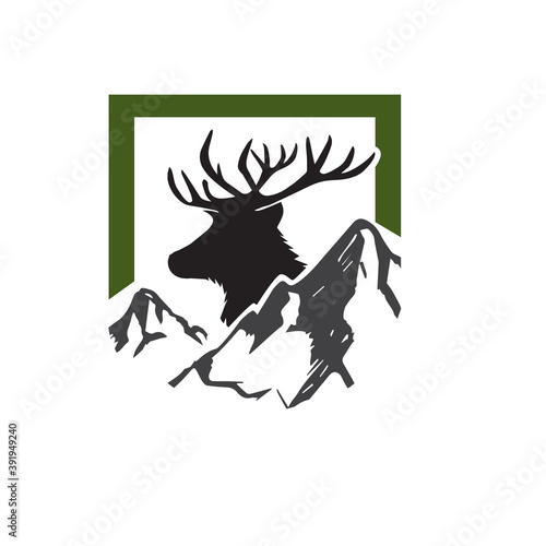 elk logo design for icon and symbol modern simple