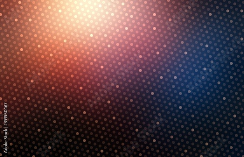 Shimmering mosaic pattern cover dark red blue background. Glow on top. Shiny grid smooth texture.