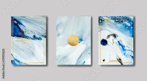 
liquid marble with gold. flyer, business card, flyer, brochure, poster, for printing. trend vector