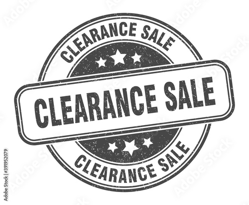 clearance sale stamp. clearance sale label. round grunge sign